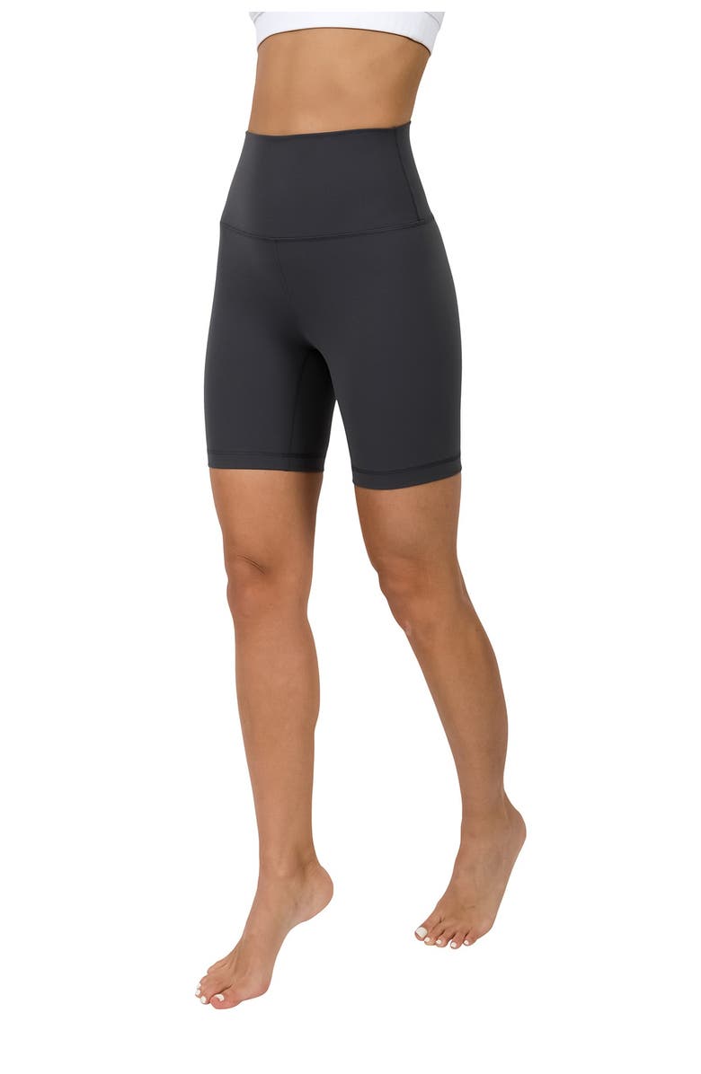 90 DEGREE BY REFLEX Superflex Elastic Free Waistband Bike Shorts, Alternate, color, 