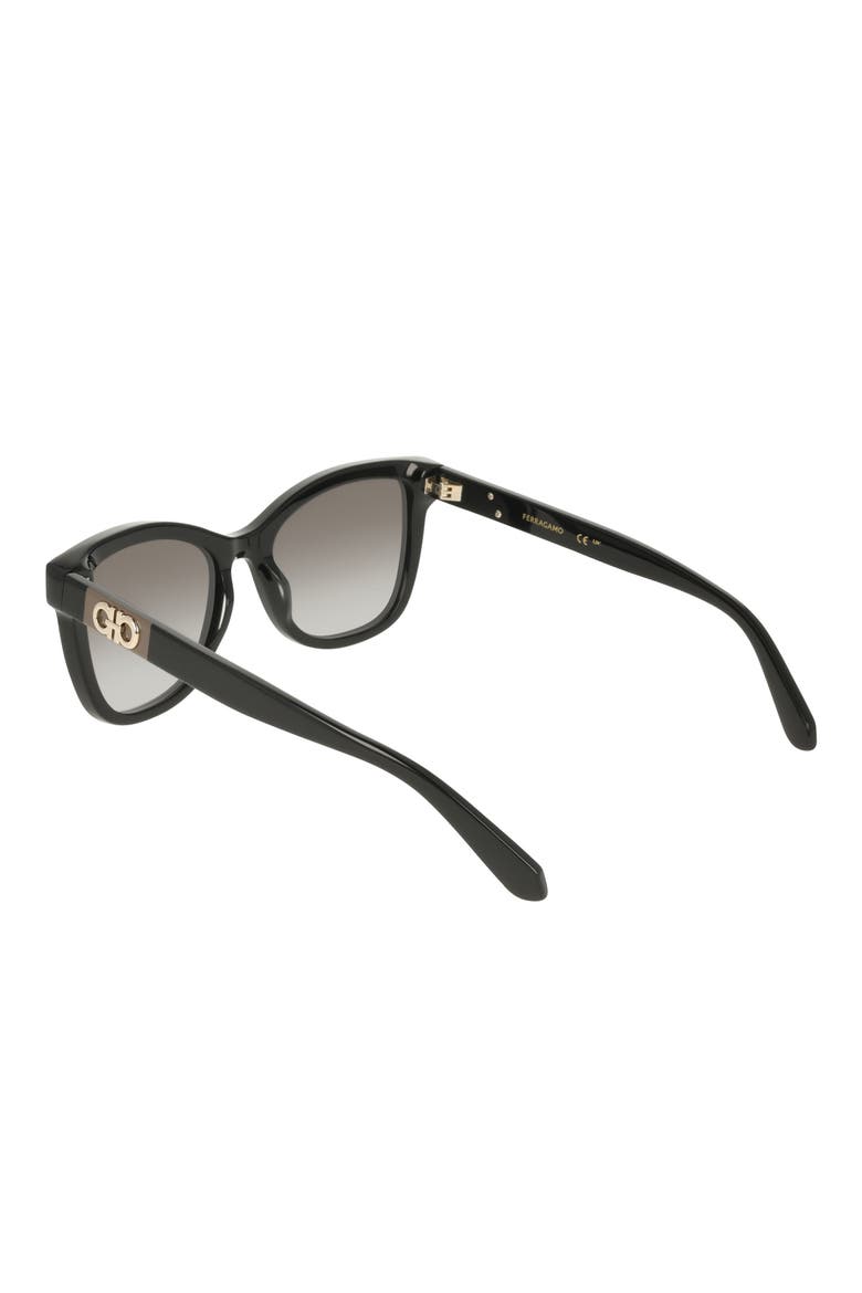 54mm Rectangle Sunglasses, Alternate, color, BLACK