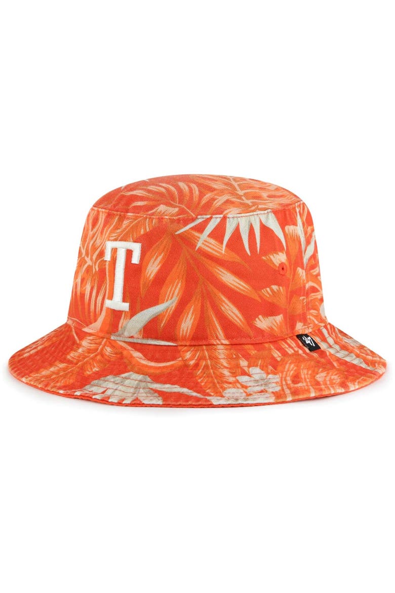 Men's '47 Texas Orange Texas Longhorns Tropicalia Bucket Hat, Main, color, Orange