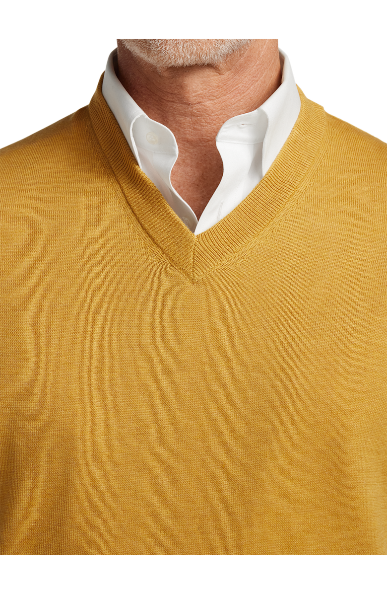 Paul Fredrick Supima Cotton Vest, Alternate, color, Mustard