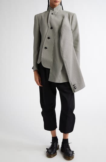 Comme des Garçons Four-Sleeve Asymmetric Houndstooth Jacket