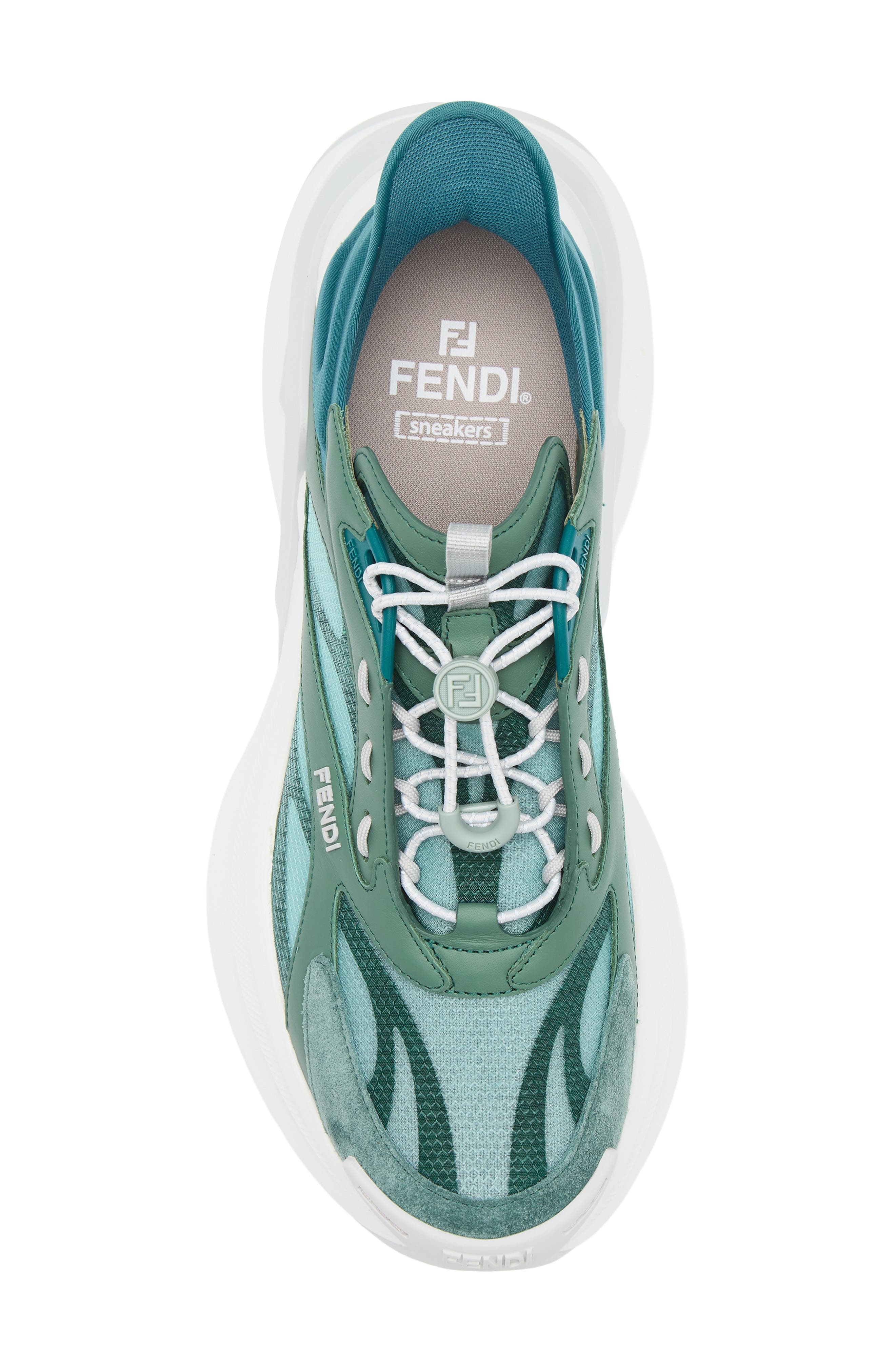 F-Light Mixed Media Sneaker, Alternate, color, OIL JUNGLE GREEN PINO