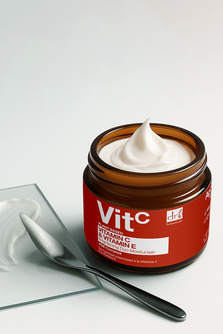Vitamin C 1% & Vitamin E Brightening Duo Moisturiser 60ml for Brightening, Dark Spots, Alternate, color, White