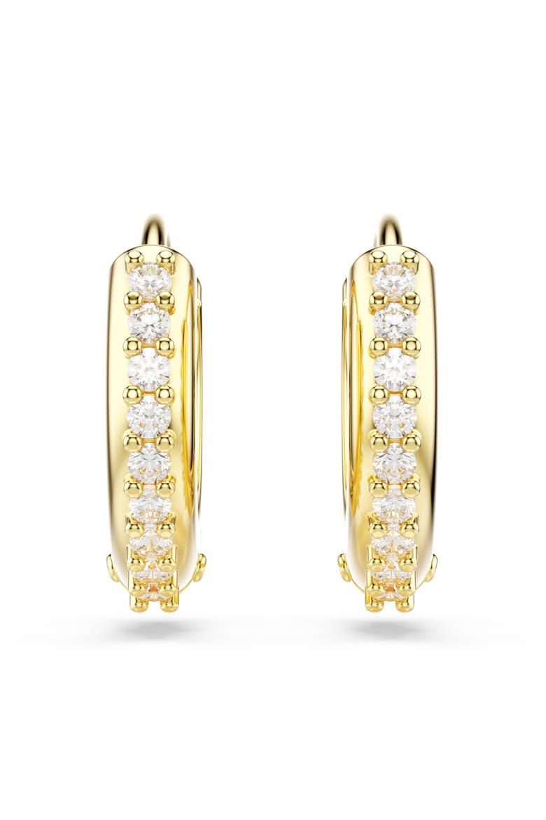 Matrix Mini Hoop Earrings, Alternate, color, WHITE/ GOLD