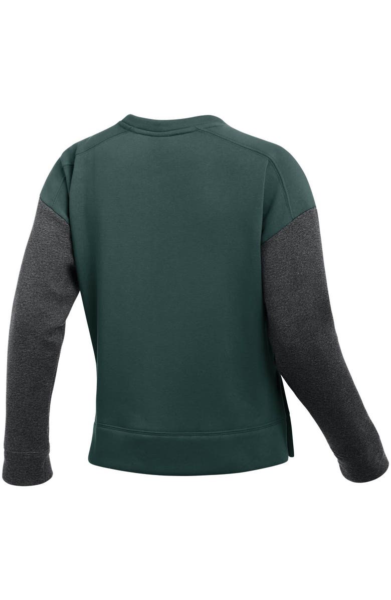 Nike Women's Nike Green/Charcoal Michigan State Spartans Campus Dolman Pullover Sweatshirt, Alternate, color, 