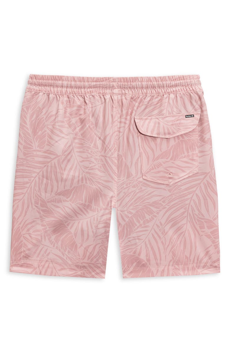 Hurley Tropic Leaves Volley Swim Shorts, Alternate, color, Dark Beige