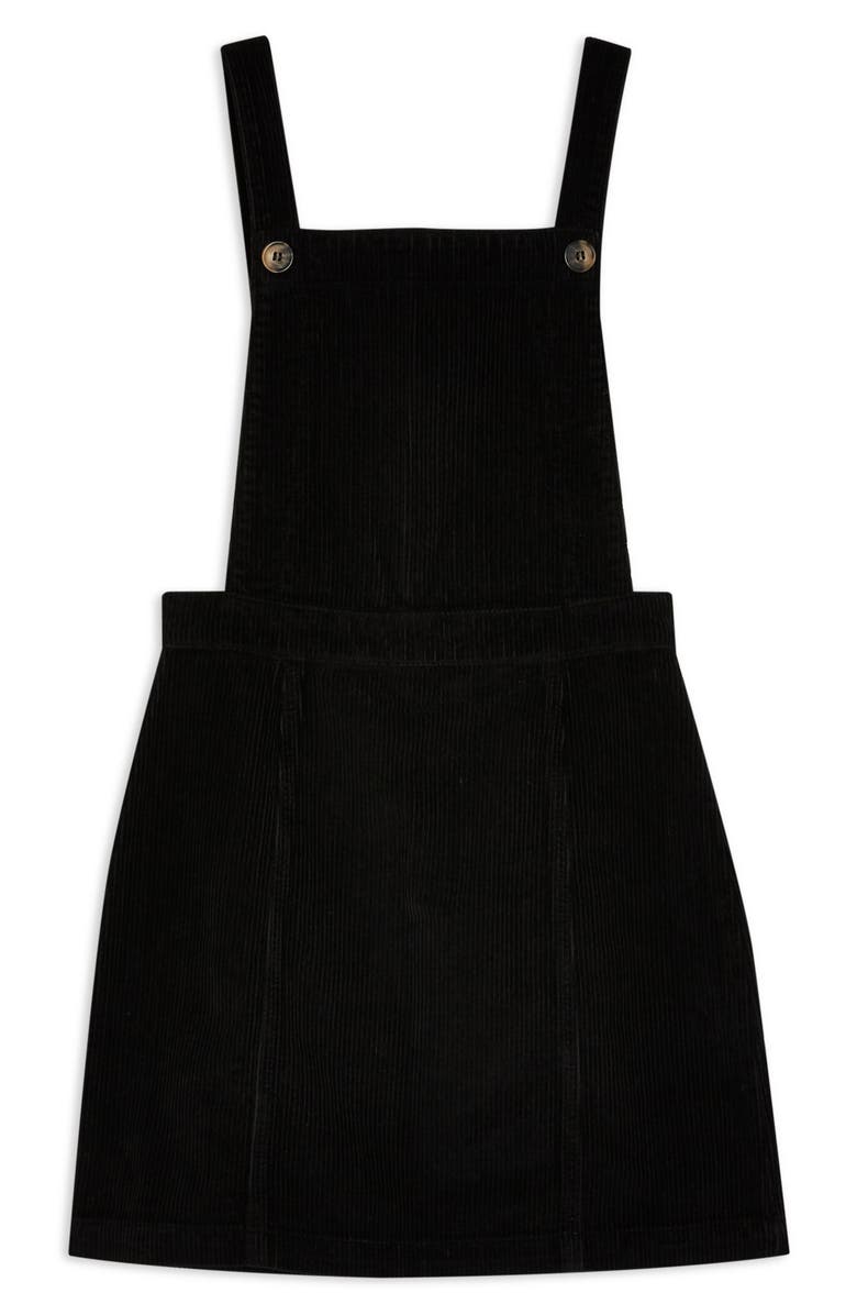 Topshop Corduroy Pinafore Dress, Alternate, color,