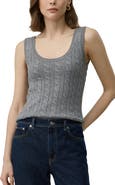 Lilysilk LILYSILK Silk-Cotton Cable-Knit Tank