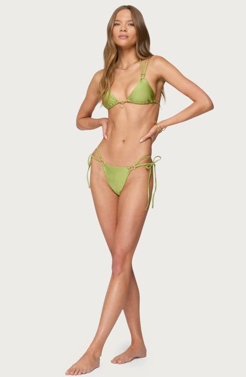 Edikted Neve Triangle Bikini Top In Green