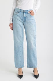 Pistola Lexi Distressed Studded Crop Barrel Jeans