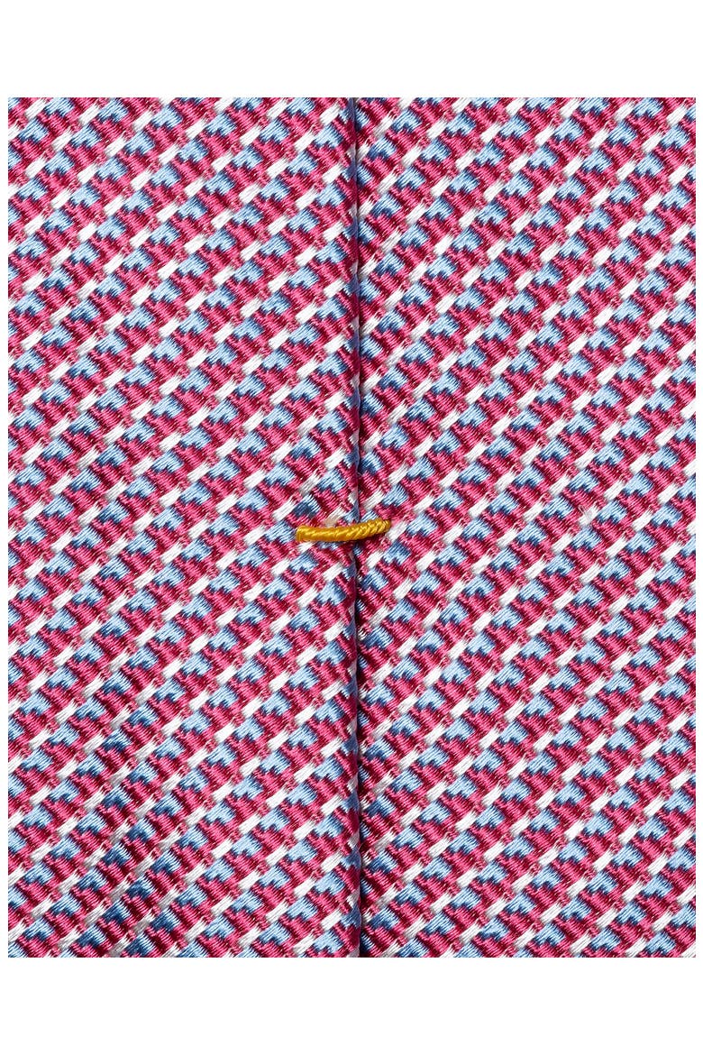 Pink Micro Geometric Silk & Cotton Mogador Tie, Alternate, color, MEDIUM PINK