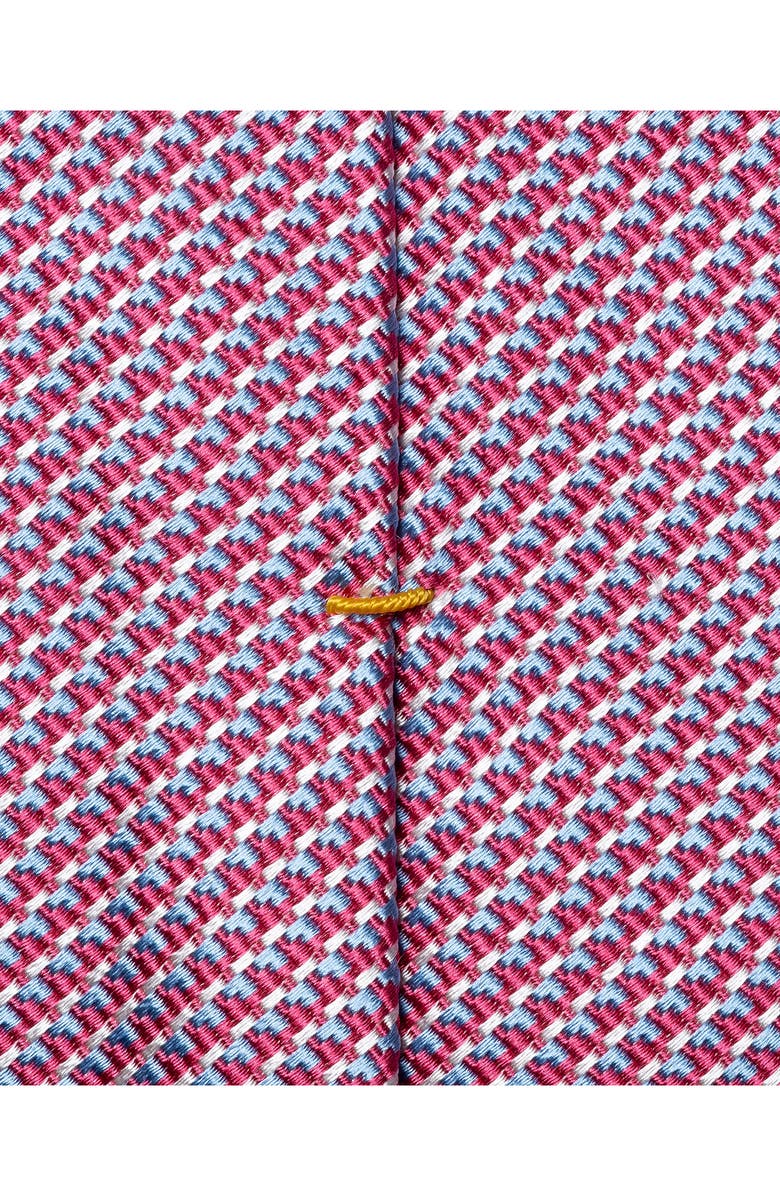 Eton Pink Micro Geometric Silk & Cotton Mogador Tie, Alternate, color, Medium Pink