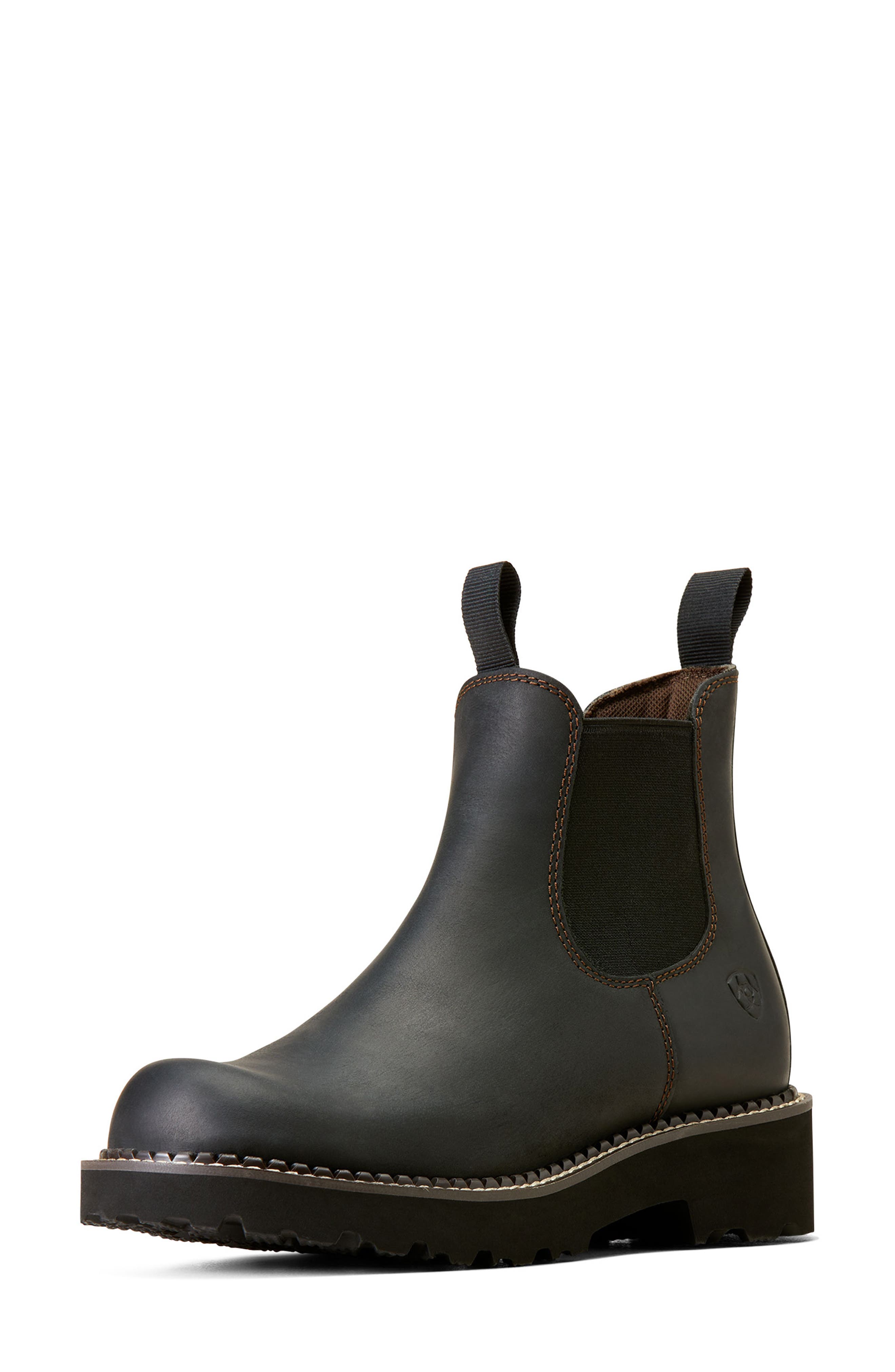 Ariat Lug Sole Chelsea Boot, Alternate, color, Black Deertan