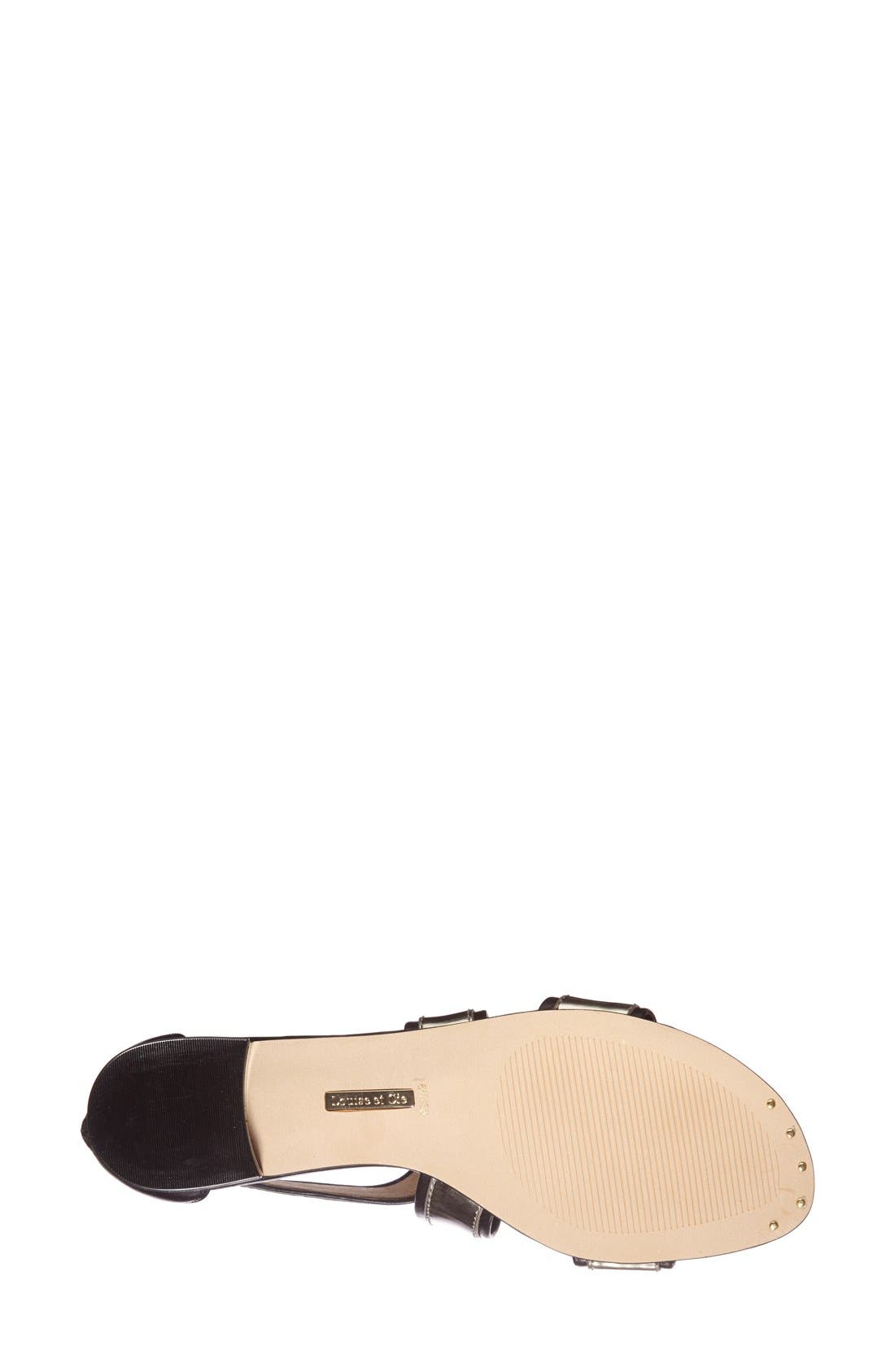 'Angola' Leather Sandal, Alternate, color, IRON/ BLACK