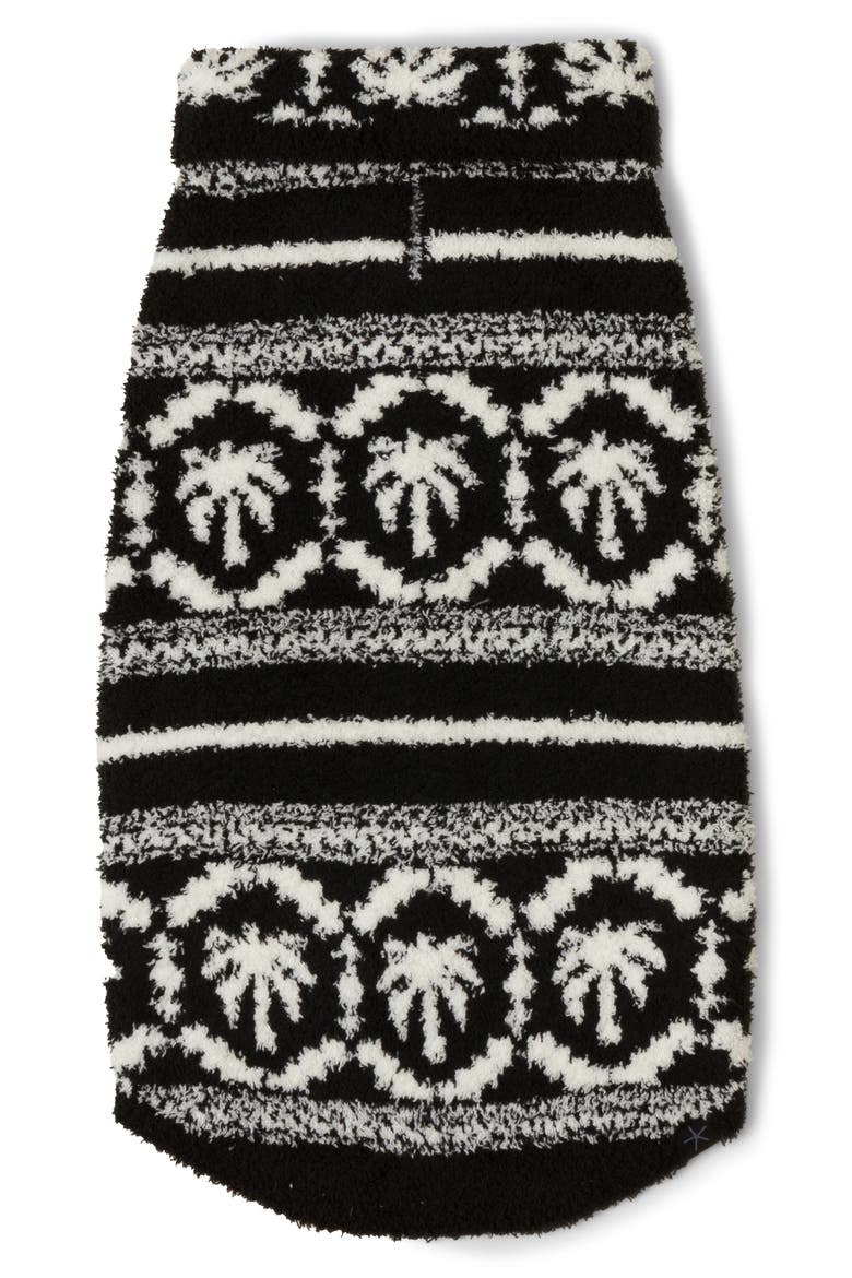 CozyChic™ Malibu Fair Isle Dog Sweater, Main, color, BLACK/CREAM
