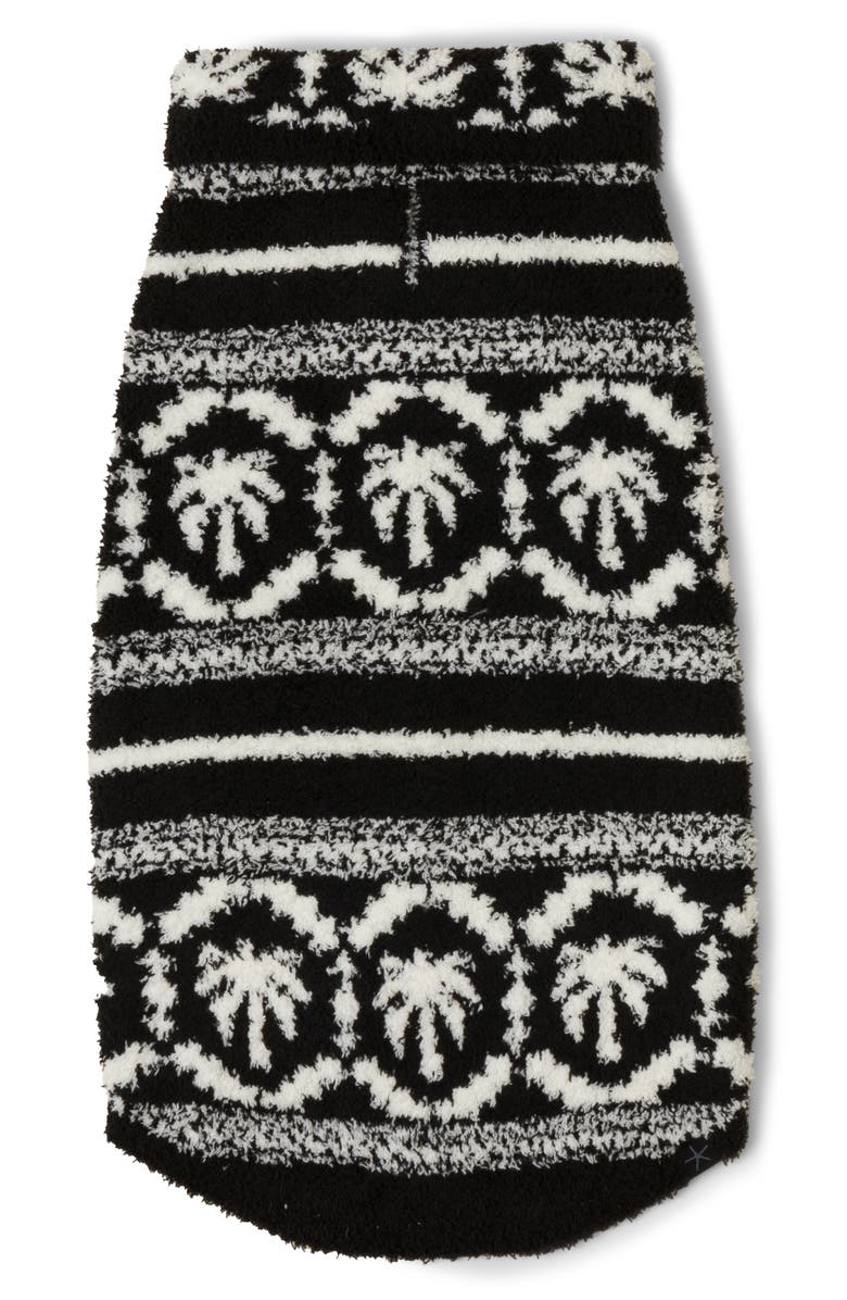Barefoot Dreams<sup>®</sup> CozyChic<sup>™</sup> Malibu Fair Isle Dog Sweater, Main, color, Black/Cream