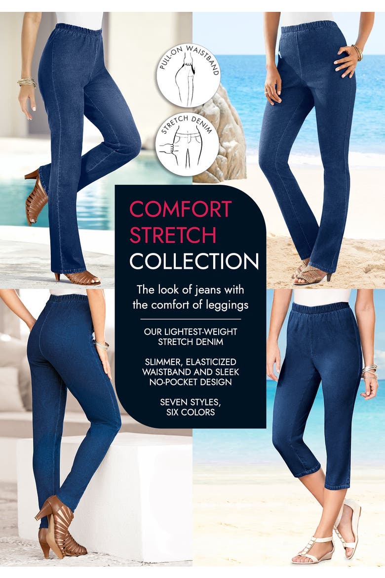 Plus Size Comfort Stretch Wide Leg Jean, Alternate, color, MEDIUM STONEWASH SANDED