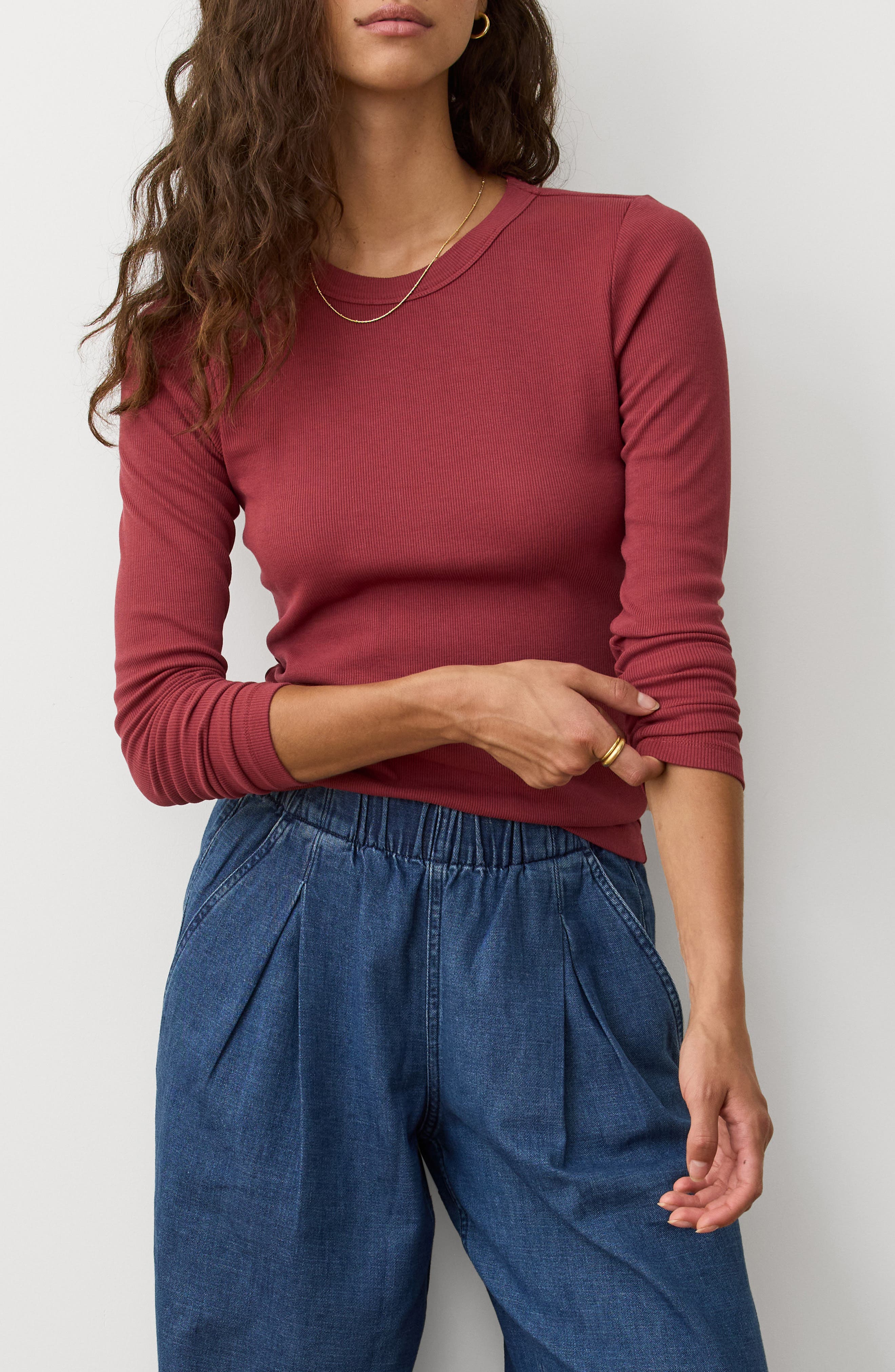 Marine Layer Lexi Sun-In Rib Long Sleeve T-Shirt