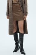 MANGO Faux Leather Miniskirt