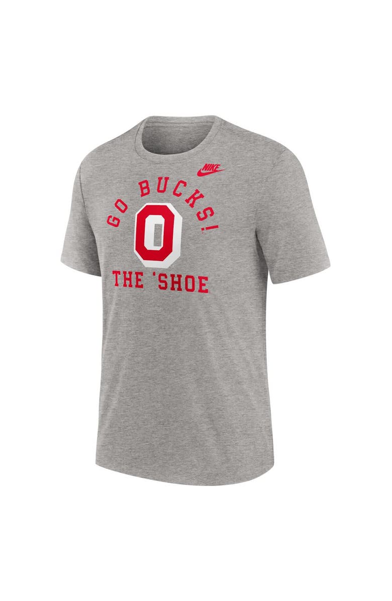 Nike Men's Nike Heather Gray Ohio State Buckeyes Legacy Local Tri-Blend T-Shirt, Alternate, color, Heather Gray