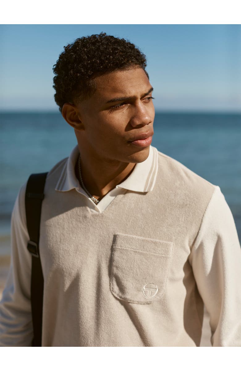 Sergio Tacchini Alvar Long Sleeve Polo, Alternate, color, Fog