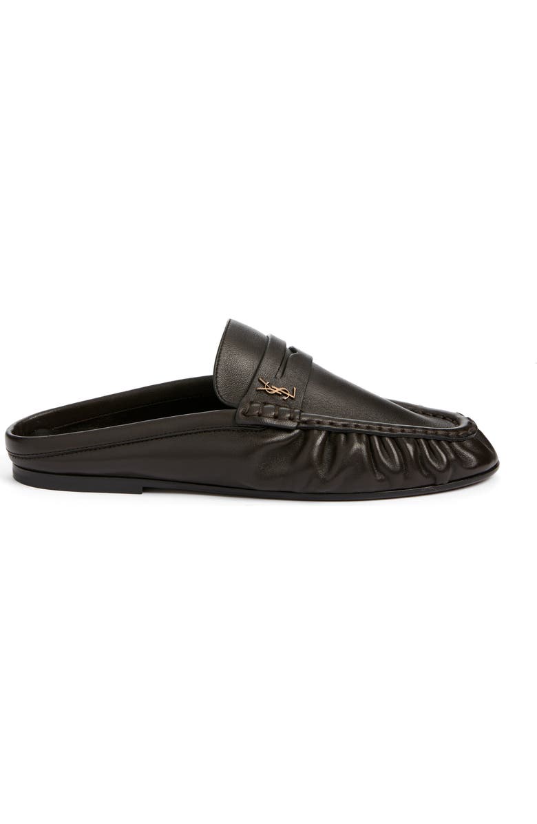 Saint Laurent Loafer Mule, Alternate, color, Eagle Brown