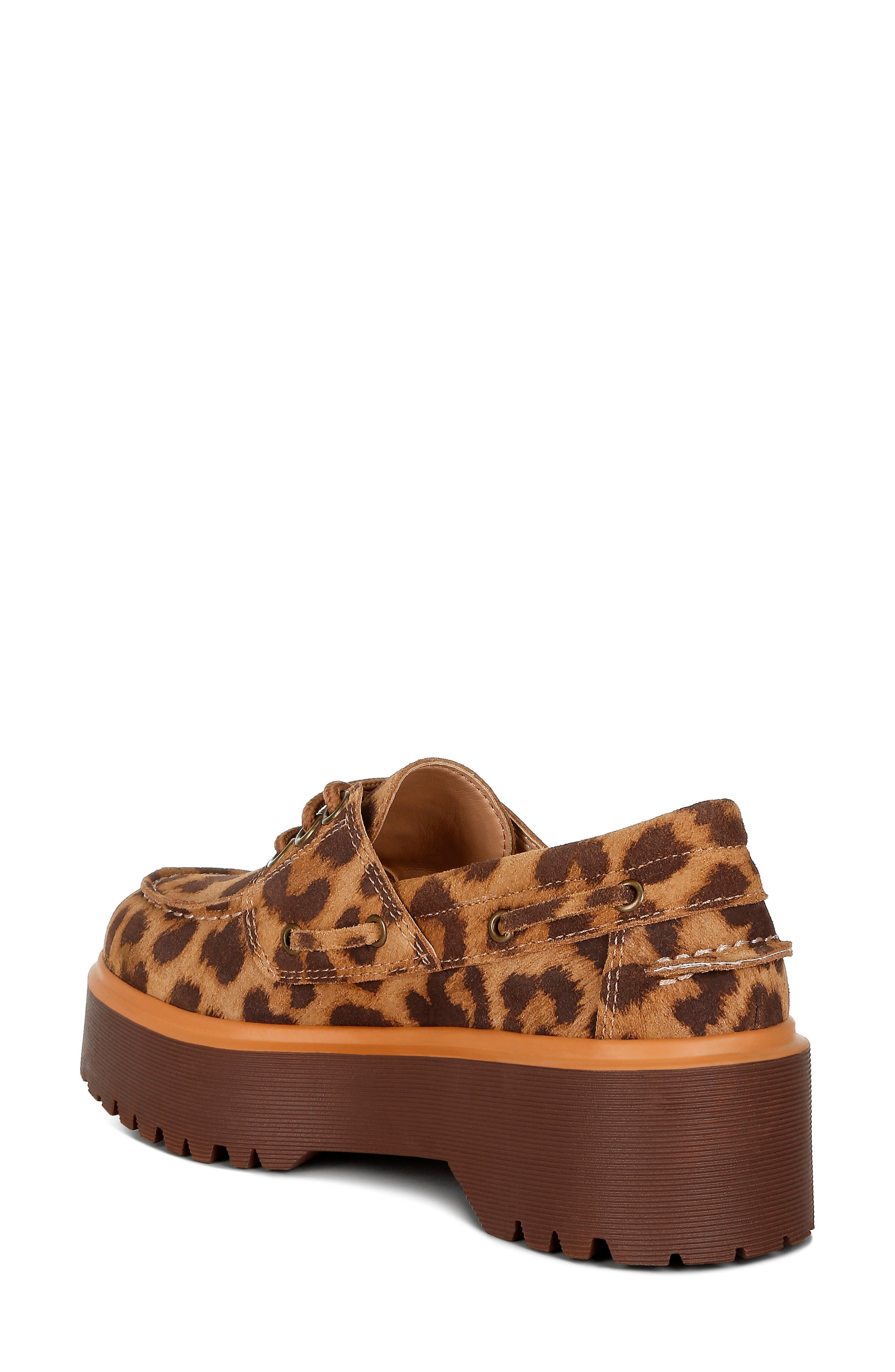 Rag & Co Onglur Platform Boat Shoe, Alternate, color, Leopard