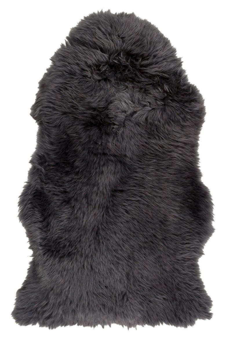 Genuine Shearling Rug, Main, color, GREY