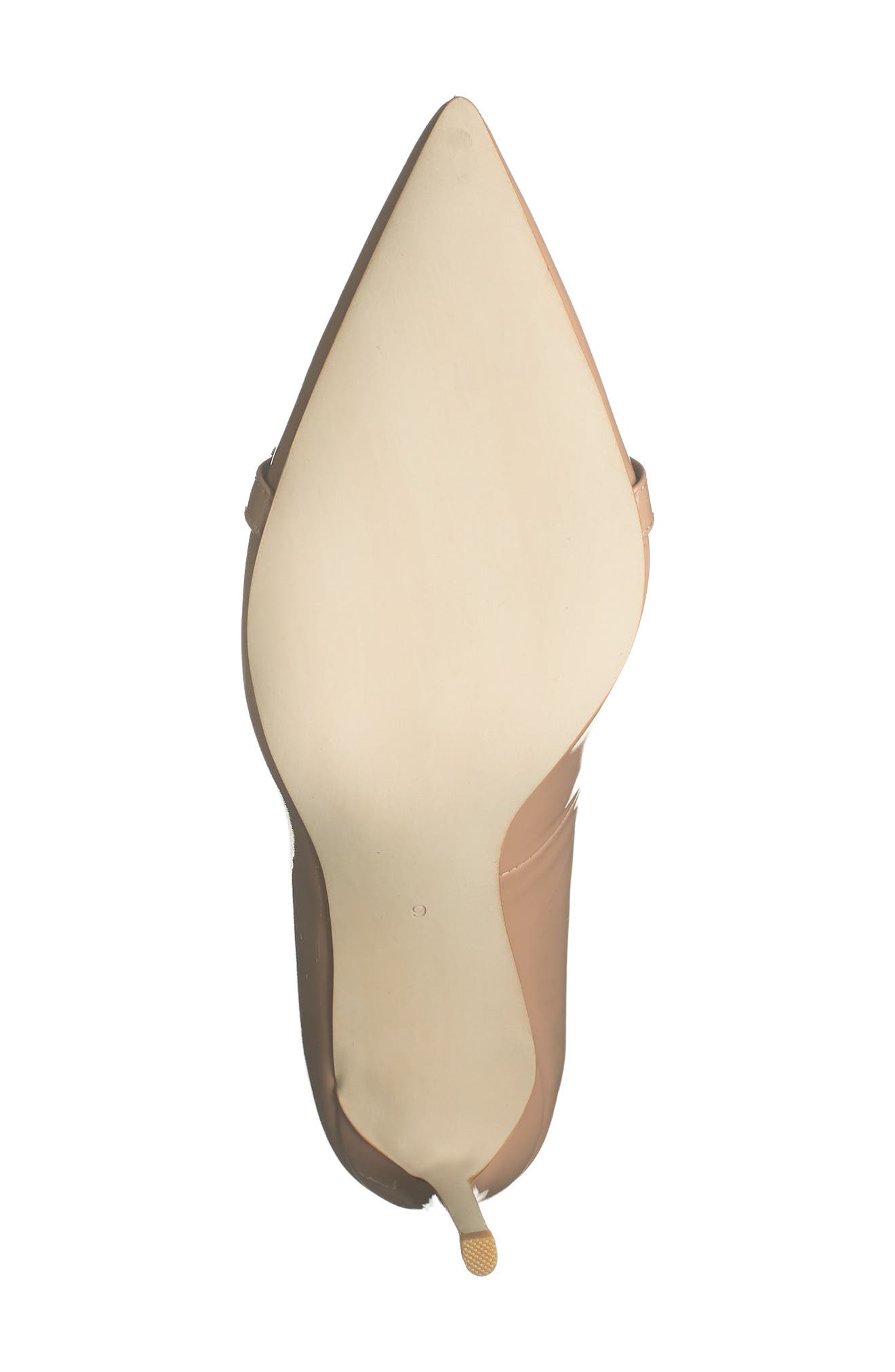Chain Link Pointed Toe Pump, Alternate, color, NUDE PATENT