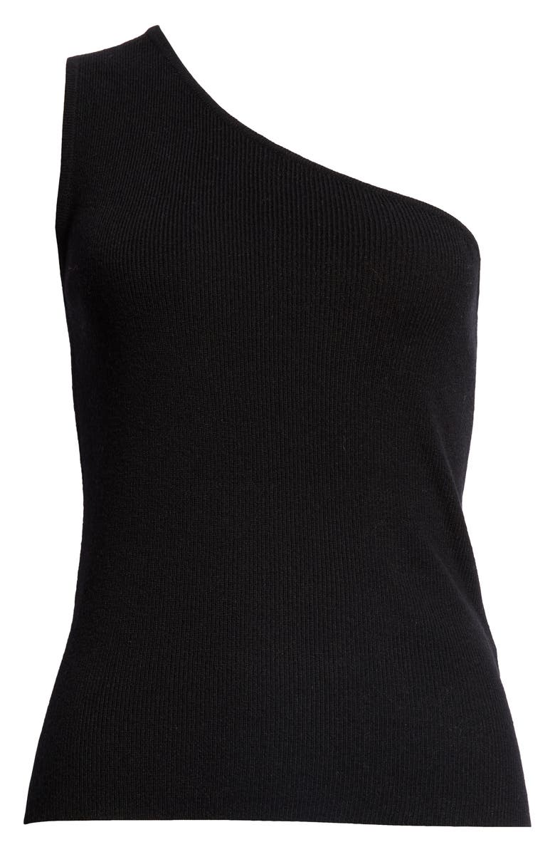 Max Mara Vetro One-Shoulder Rib Wool & Cashmere Tank, Alternate, color, 
