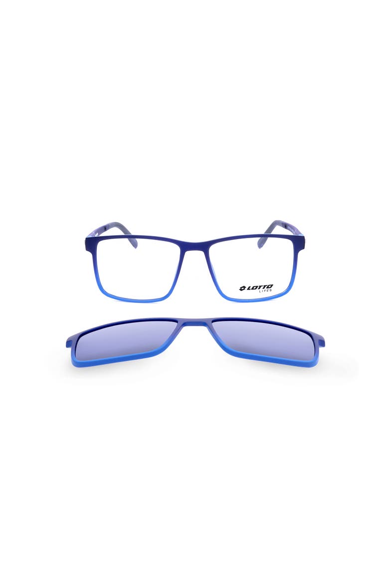 55mm Rectangular Optical Glasses, Main, color, MATT DARK BLUE
