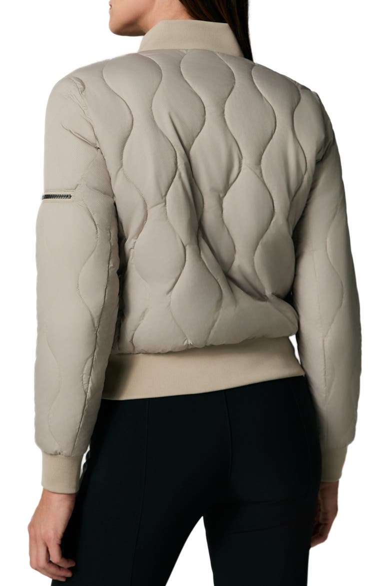 Metro III Water Repellent Quilted Bomber Jacket, Alternate, color, STONE