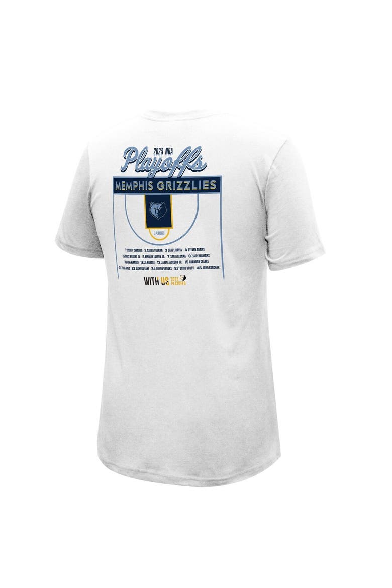 Unisex Stadium Essentials White Memphis Grizzlies 2023 NBA Playoffs Roster T-Shirt, Alternate, color, White