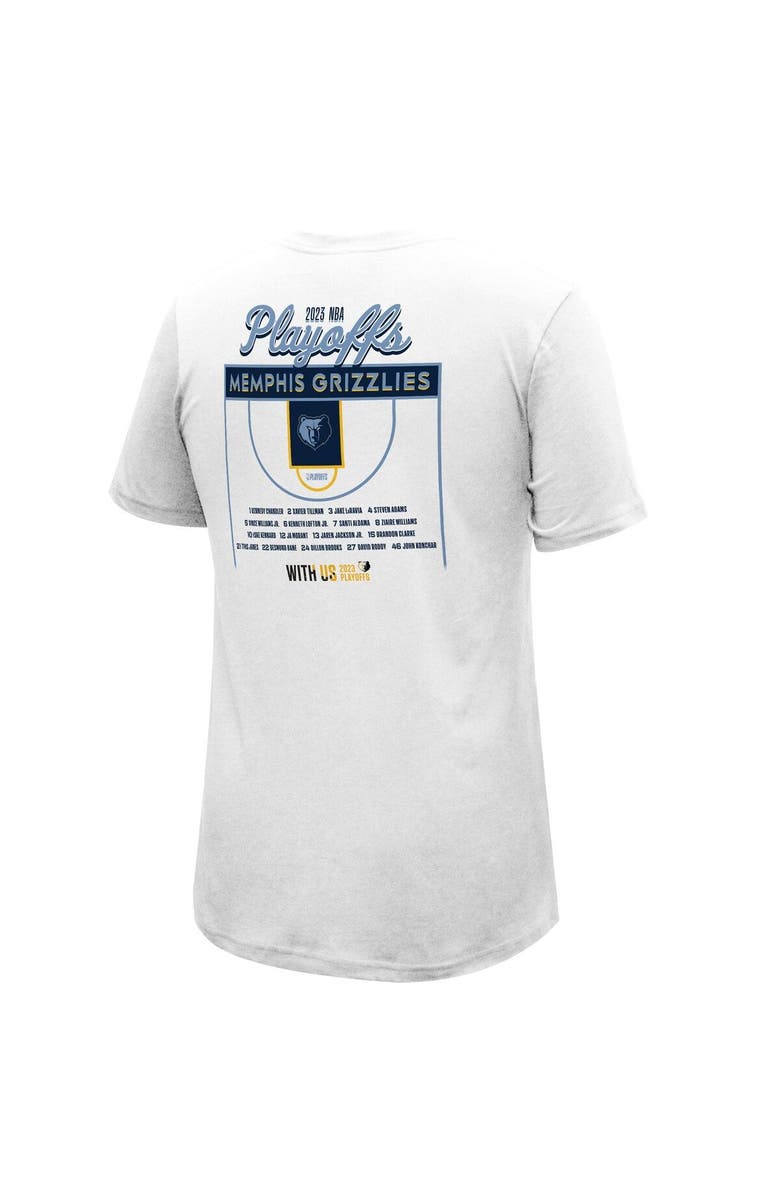 Stadium Essentials Unisex Stadium Essentials White Memphis Grizzlies 2023 NBA Playoffs Roster T-Shirt, Alternate, color, White
