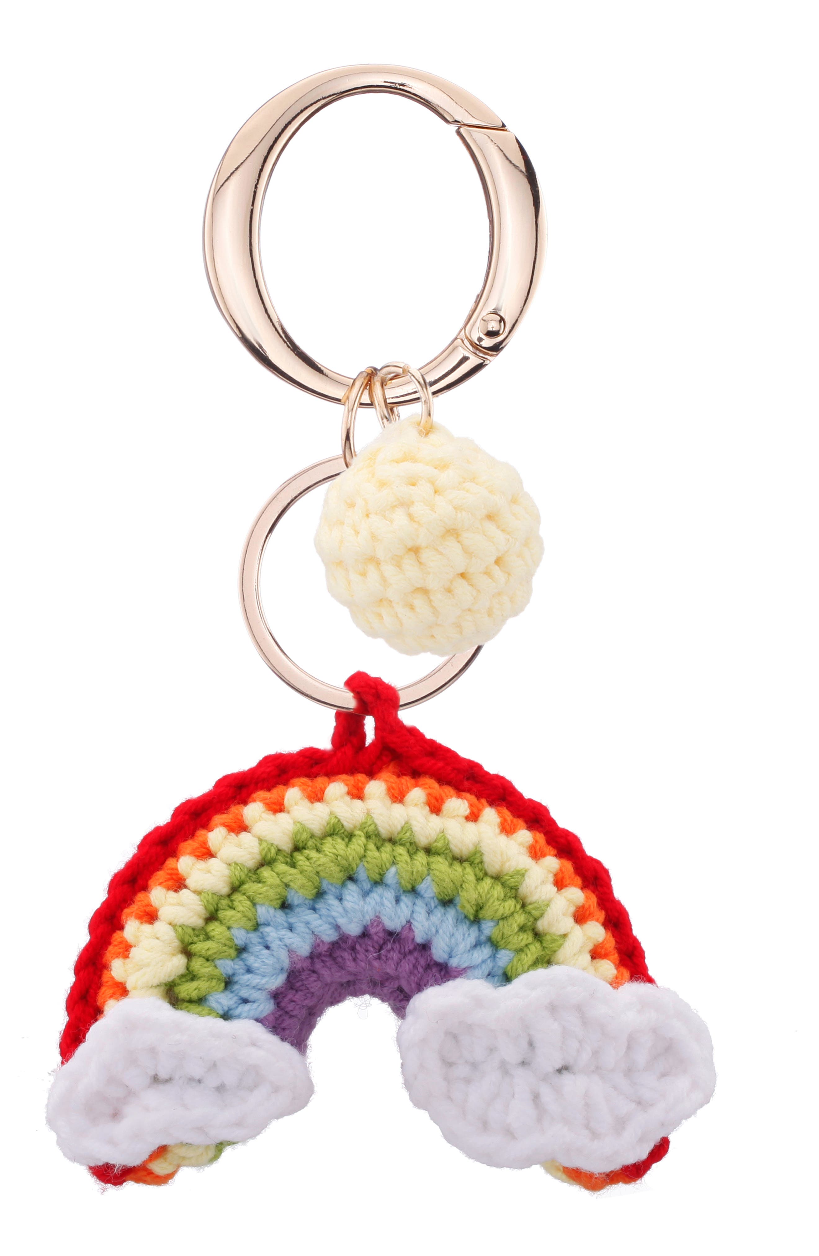 Nina Rainbow Bag Charm, Main, color, Rainbow Multi