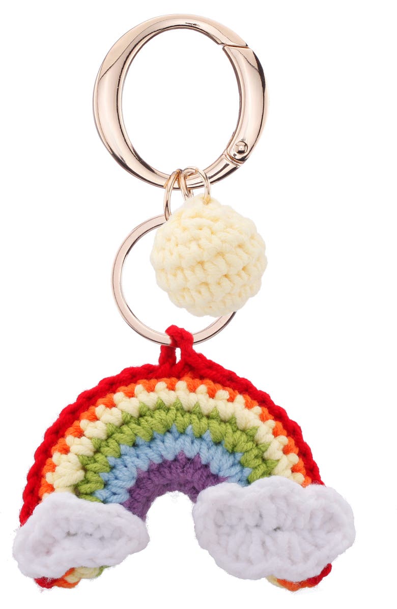 Nina Rainbow Bag Charm, Main, color, Rainbow Multi