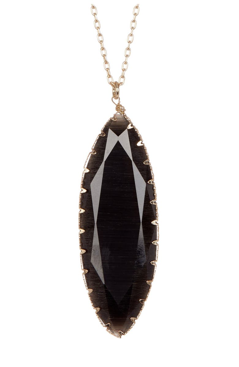 14th & Union Wire Wrapped Stone Pendant Necklace, Main, color,