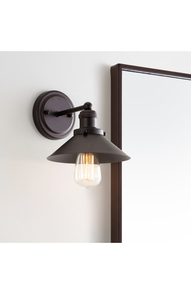 JONATHAN Y July 1-light Metal Shade Sconce, Alternate, color, Bronze/Black