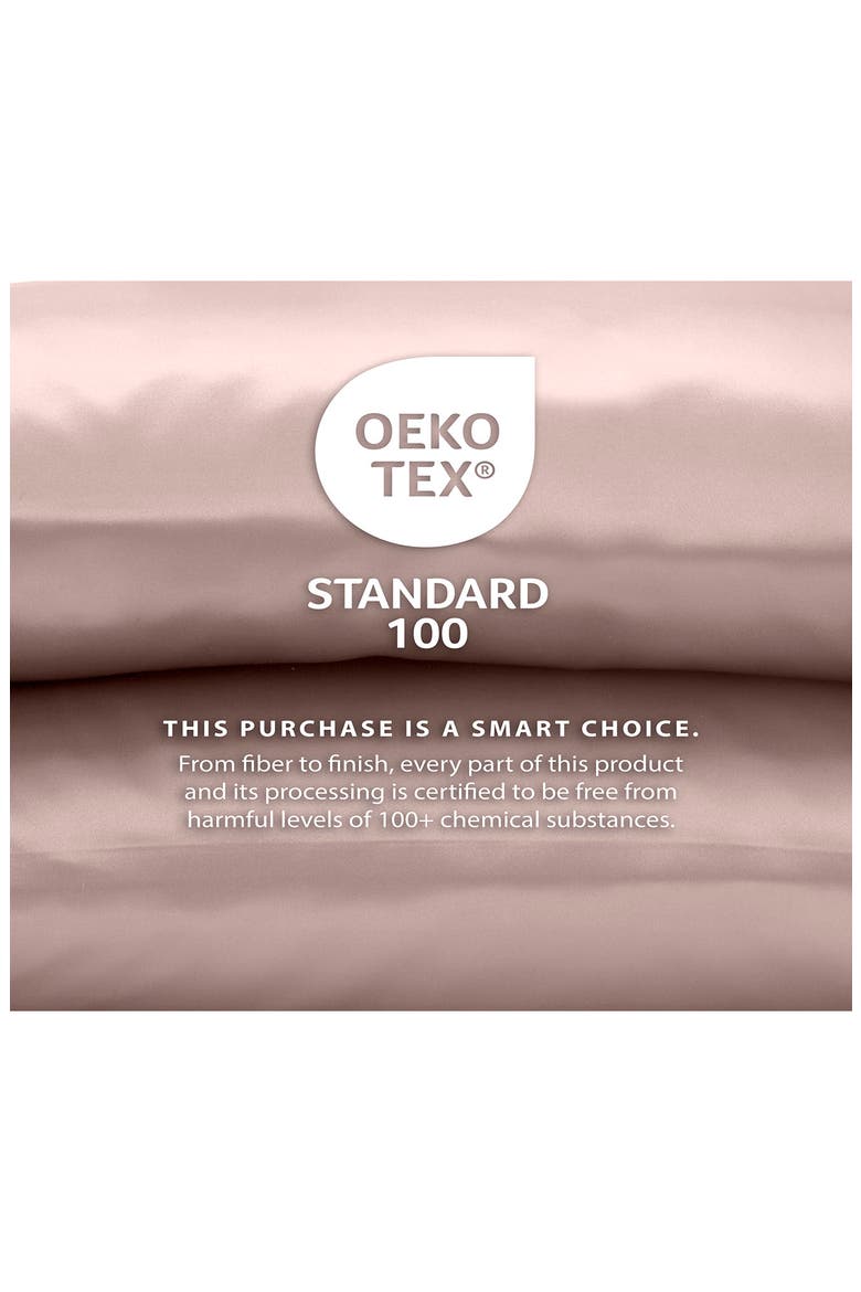 Elegance Satin Sheet Set, Alternate, color, ROSE GOLD