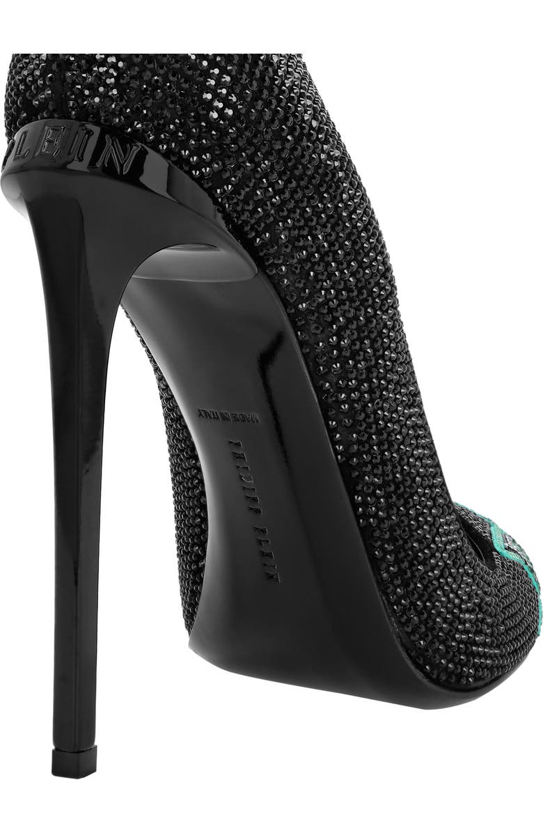 PHILIPP PLEIN Suede Strass Decollete High Heels Flame Women, Alternate, color, Black