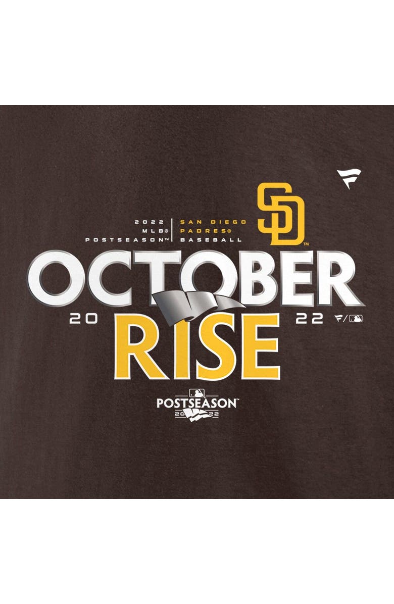 FANATICS Men's Fanatics Branded Brown San Diego Padres 2022 Postseason Locker Room T-Shirt, Alternate, color, 