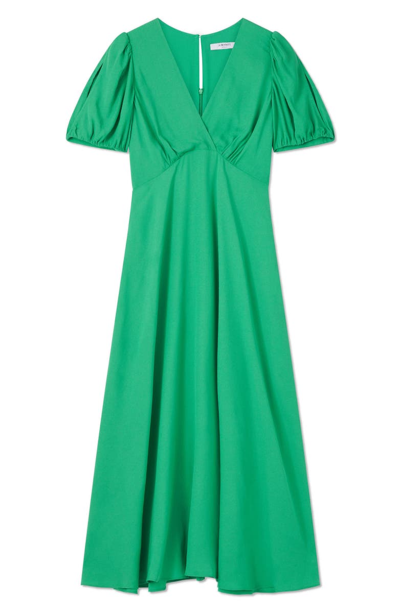 LK Bennett Hermia V-Neck Midi A-Line Dress, Alternate, color, 