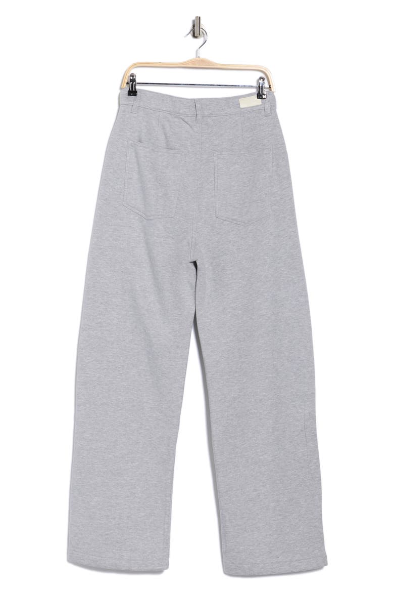 Hepburn High Waist Wide Leg Heathered Knit Pants, Alternate, color, HEATHER GREY
