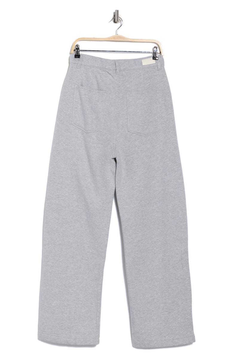 DL1961 Hepburn High Waist Wide Leg Heathered Knit Pants, Alternate, color, Heather Grey