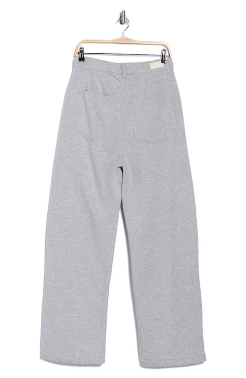 Dl1961 Hepburn High Waist Wide Leg Heathered Knit Pants In Gray