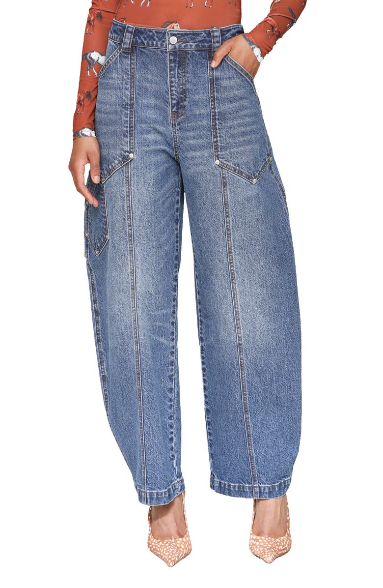Avec Les Filles Zucchini Leg Carpenter Jeans, Alternate, color, Criollo Wash