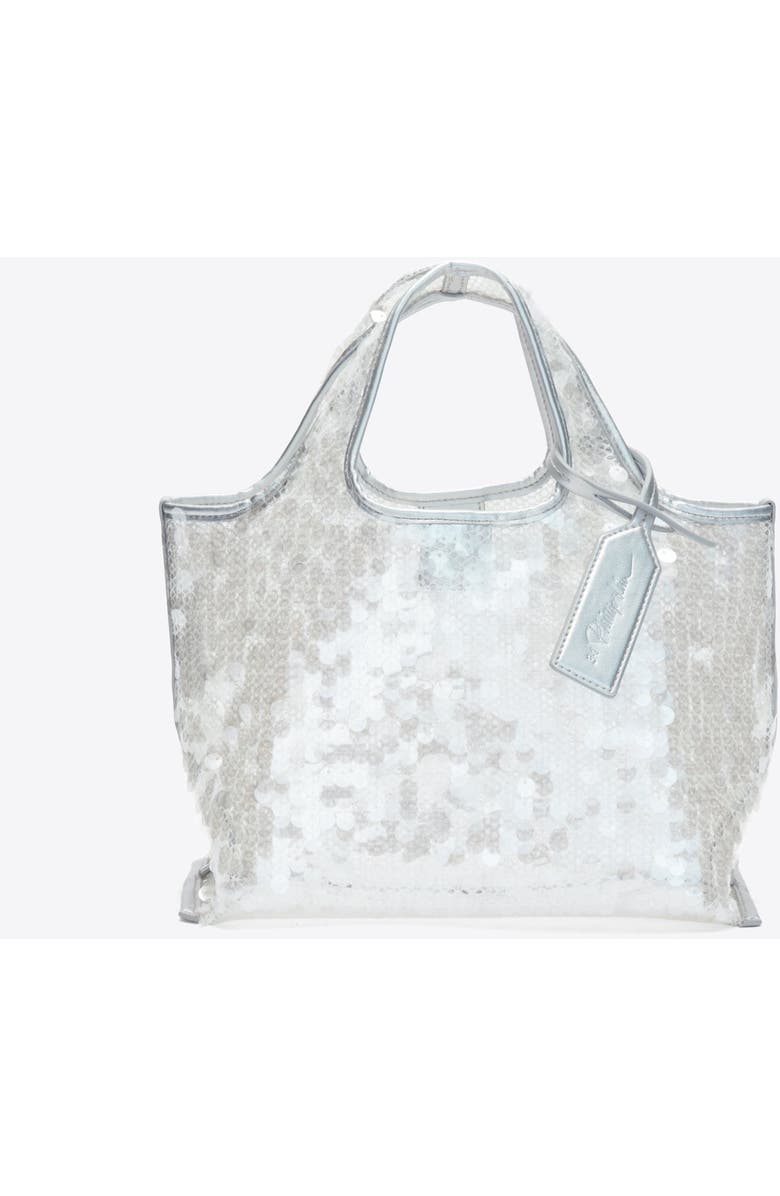3.1 Phillip Lim Sequin Mini Market Tote, Main, color, Silver