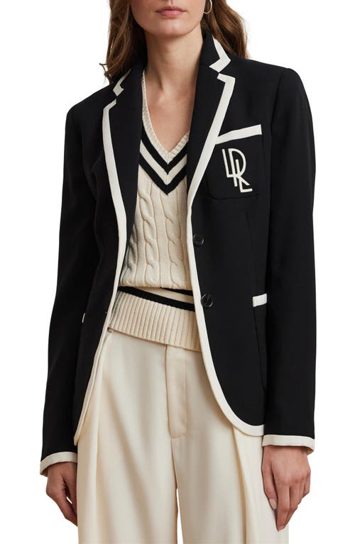 RALPH LAUREN LAUREN RALPH LAUREN TWO-TONE GEORGETTE BLAZER