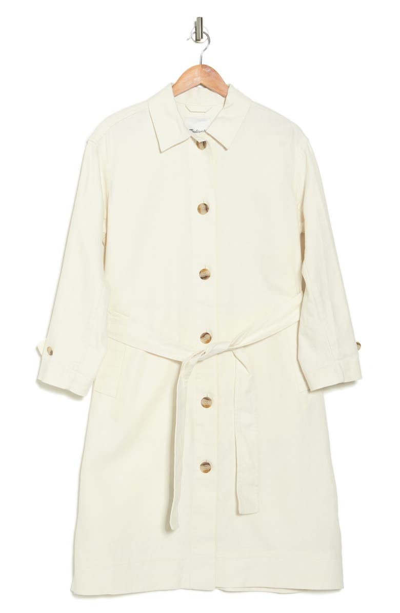 Madewell Cotton & Linen Trench Coat, Alternate, color,
