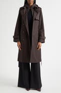 Reiss Azura Hooded Double Breasted Trench Coat